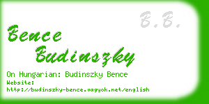 bence budinszky business card